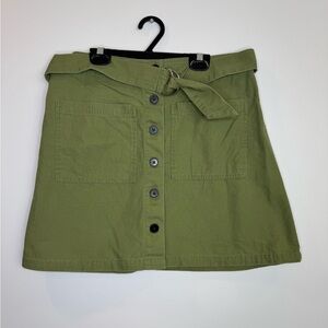 Frank & Oak Olive Green Mini Skirt